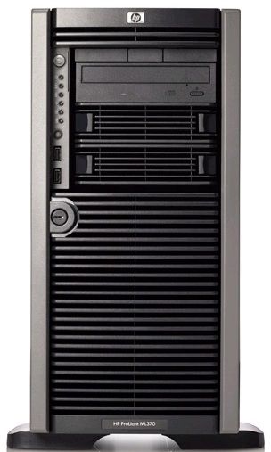 HP Hewlett Packard 417446-001 ProLiant ML370 G5 Base - Tower - 2-way - 1 x Dual-Core Xeon 5140 / 2.33 GHz - RAM 2 GB - SAS - hot-swap 2.5' - HD: none - CD - Gigabit Ethernet - 5U, Quad-Core Intel Xeon 5300 series processors with 8MB Level 2 cache 2 x 4MB and 1066 MHz frontside bus for blazing performance, UPC 882780518186 (417446 001 417446001)