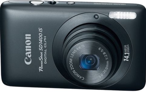 Canon 4181B001 PowerShot SD1400 IS Digital ELPH 14.1 MP Digital Camera, 14.1 Megapixel Resolution, Color Support, CCD Optical Sensor Type, 14,500,000 pixels Total Pixels, 14,100,000 pixels Effective Sensor Resolution, 1/2.3