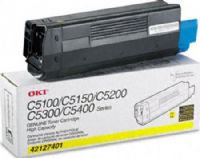 Premium Imaging Products CT42127401 Yellow Toner Cartridge Compatible Okidata 42127401 For use with Okidata C5300n, C5100n, C5100n, C5200n, C5400, C5400n, C5400dn, C5400tn, C5400dtn and C5150n Printers, Estimated life of 5000 pages at 5% coverage for letter-size paper (CT-42127401 CT 42127401) 