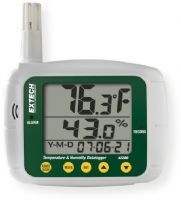 Extech 42280 Temperature and Humidity Datalogger; Triple LCD displays Humidity, Temperature, and date (Year, Month, and Day); Programmable from keypad or PC; Selectable data sampling rate; User programmable audible and visual alarms; Wall, desktop, or tripod mount; Calibration via optional salt bottles; Complete with Windows compatible software, USB cable, 110V AC adaptor, and four AA batteries; UPC 793950422809 (EXTECH42280 EXTECH 42280 TEMPERATURE HUMIDITY) 