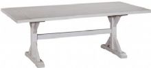 Bassett Mirror 4230-600B-TEC Model 4230-600B-T Pan Pacific Holden Rectangle Dining Table, Antique White Finish, Dimensions 84" x 42" x 30", Weight 160 pounds (4230600BTEC 4230600B-TEC 4230-600BTEC 4230-600B-T-EC 4230600BT) 