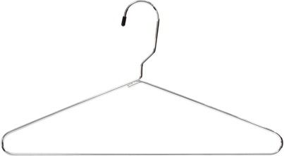 Safco 4245CR Heavy-Duty Metal Hangers, Curved edges, Plastic-coated hook tip, Made of metal, Chrome finish, 6 Cartons of 12 Each, UPC 073555424515 (4245CR 4245-CR 4245 CR SAFCO4245CR SAFCO-4245-CR SAFCO 4245 CR)