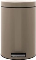 Brabantia 425042 Pedal Bin 12 Litre, Taupe, Odour proof and silent closing, Corrosion resistant, Handy: lid remains open if opened manually, lid closes itself with pedal operation, Body and lid made of chromium steel or steel plate with Galfan coating, Removable plastic or metal (fire resistant) inner bucket, Sturdy metal carrying grip, Protective plastic base (425-042 425 042) 