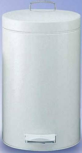 Brabantia 426100 Pedal Bin, 20 Litre Garbage Trash Bin with Plastic Bucket - White (426100 426 100 426-100 4261-00)