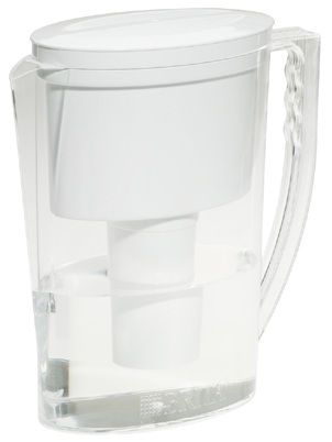 Brita 42629 Slim Pitcher; Slim design; Compact, Efficient, and Portable; Fits into your refrigerator door; Reduces Impurities and Cuts Down on Chlorine Taste; Includes pitcher and one filter; Capacity 5 (8oz glasses); UPC 060258426298