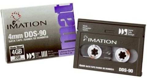 Imation 42818 DAT Data Cartridge, DAT Tape Technology, 2GB Native and 4GB Compressed Storage Capacity, 295.28 ft Tape Length, 0.16