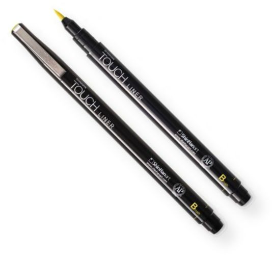 ShinHan Art 4300300 TOUCH Yellow Brush Liner; Quality liner made in Japan but contains Shinhans superior Korean made ink; Pigment ink is water resistant, archival quality, acid free, lightfast, xylene free, and smearproof; Ink lays down with a smooth application; Liners feature a significant write out and long lasting nibs; EAN 8809326420187 (4300300 TOUCH-4300300 LINER-4300300 SHINHANART4300300 SHINHAN-ART4300300 SHINHAN-ART-4300300)