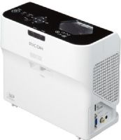 Ricoh 431067 Model PJ WX4130 Ultra Short Throw DLP Projector; 2500 Lumens; Resolution WXGA 1280 x 800 dpi (1024000 Picture Elements); Contrast Ratio 2500:1; Size of Projected Image 48" – 80"; Projection Distance (from rear of unit to projection surface) 4.6" to 9.8"; 2W Mono Built-in Speaker; Approx. 6.6 lb. (3.0 kg); UPC 026649310676 (43-1067 431-067 4310-67 PJWX4130 PJ-WX4130 PJWX-4130)  