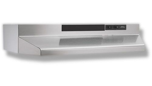 Broan 433004 Range Hood 30 inch, Stainless Steel, Features enclosed light and fan/filter assembly for easy clean-up, Two-speed, rocker-type fan control, Powerful 190 CFM, 7.0 Sone (3.25