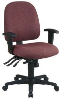 Office Star 43808 Multi-Function Ergonomic Chair with Ratchet Back, Built in lumbar support, Back angle adjustment, Forward tilt, Pneumatic seat height adjustment, 20" W x 20" D x 3.5" T Seat Size, 19" W x 19" H x 3.5" T Back Size, Ratchet back height adjustment, Tilt with tilt tension adjustment (43-808 43 808) 
