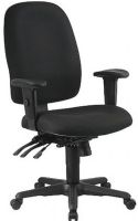 Office Star 43819 High Back Multi-Function Ergonomic, Contoured Molded Seat and Back, Built in Lumbar Support, Multi Function Control, Ratchet Back Height Adjustment, Pneumatic Seat Height Adjustment, 20" W x 20" D x 3.5" T Seat Size, 19" W x 23" H x 3.5" T Back Size, 19.5" Arms Max Inside (43-819 43 819) 