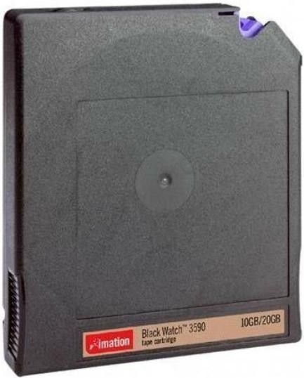 Imation 43832 Refurbished Black Watch 3590 Half-Inch Data Cartridge Standard, 10GB Capacity (up to 20GB compressed) 9MB/s Transfer Rate, 128-track recording capability for precise data reading/writing & proper tracking for the entire length of tape, Advanced metal particulate media formulation for long-lasting, high-quality recording, UPC 051111438329 (43-832 438-32 MAGSTAR 43832-R)