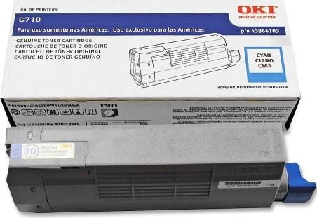 Premium Imaging Products CT43866103 Cyan Toner Cartridge Compatible Okidata 43866103 For use with Okidata C710n, C710dn and C710dtn Printers, Estimated life of 11500 pages at 5% coverage for letter-size paper (CT-43866103 CT 43866103)