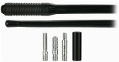 Metra 44-RM1R Rubber Mast W 4 Studs, Replacement Mast For Universal Applications Fits Most Gm Ford Chrysler And Vehicles With Japanese Threads, 14 Inch Black Conductive Rubber Mast Only, UPC 086429007868 (44RM1R 44RM-1R 44-RM1R) 