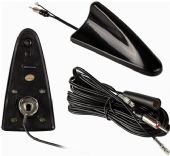 Metra 44-UA44 Amplified Rubber Roof Mount Antenna, Amplified Roof Antenna For Am/Fm Bands, Includes 17 Feet Coaxial Cable And Power Supply Wire, 3/4 Inch Hole Required, UPC 086429213399 (44UA44 44UA4-4 44-UA44) 