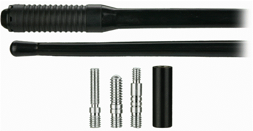 Metra 44-RM1R Rubber Mast W 4 Studs, Replacement Mast For Universal Applications Fits Most Gm Ford Chrysler And Vehicles With Japanese Threads, 14 Inch Black Conductive Rubber Mast Only, UPC 086429007868 (44RM1R 44RM-1R 44-RM1R)
