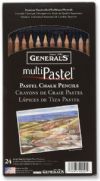General's 4401-24A MultiPastel, Pastel Pencil, 24-Color Set; Comes in assorted colors; Genuine incense cedar wood barrel; Extra smooth and blendable; Acid and oil free; Archival quality; Pre-sharpened pencils; With extra soft vinyl eraser; UPC 044974400244 (GENERALS440124A GENERALS 440124A 4401 24A 4401-24A G4401-24A) 