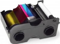 Fargo 44200 Half-Panel YMCKO Ribbon For use with Persona C30 and DTC300 Card Printers, Up to 250 images, Contain half-sized yellow (Y), magenta (M) and cyan (C) panels, a full-sized resin black (K) panel and a full-sized overlay (O) panel, UPC 754559442001 (44-200 442-00) 
