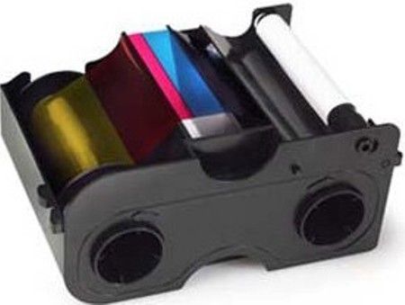 Fargo 44272 YMCKO Half Panel Starter Ribbon Cartridge For use with C30, C30e and DTC300 Card Printers, Dye Sublimation Print Technology, 350 Page Yield, Includes Black, yellow, cyan and magenta, UPC 754563442721 (44-272 442-72 044272)