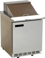 Delfield 4427N-8 Sandwich / Salad Prep Refrigerator - 27", 7.2 Amps, 60 Hertz, 1 Phase, 115 Voltage, 8 Pans - 1/6 Size Pan Capacity, Doors Access, 8.2 cu. ft. Capacity, Bottom Mounted Compressor Location, Front Breathing Compressor Style, Swing Door Style, Solid Door Type, Right Hinge Location, 1/5 HP Horsepower, 1 Number of Doors, 1 Number of Shelves, Air Cooled Refrigeration Type, Standard Top, 27" W x 10" D x 36" Work Surface Height (4427N-8 4427N 8 4427N8) 