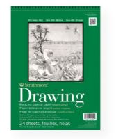 Strathmore 443-14 Series 400 Wire Bound Recycled Drawing Pad 14" x 17"; This bright white drawing paper is rated very good for graphite pencil, colored pencil, charcoal, and sketching stick; Also rated good for soft pastel, oil pastel, marker, and pen and ink; Contains 30% post-consumer fiber; Pads feature micro-perforated sheets; Medium surface, 80 lb; Acid-free; 24 sheets; 14" x 17"; UPC 012017443145 (STRATHMORE44314 STRATHMORE-44314 400-SERIES-443-14 STRATHMORE/44314 44314 ARTWORK) 
