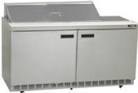 Delfield 4464N-18M Mega Top Salad Prep Refrigerator with Two Doors - 64", 12 Amps, 60 Hertz, 1 Phase, 115 Voltage, 18 Pans - 1/6 Size Pan Capacity, Doors Access, 21.6 cu. ft. Capacity, Bottom Mounted Compressor Location, Front Breathing Compressor Style, Swing Door Style, Solid Door Type, 1/2 HP Horsepower, 2 Number of Doors, 2 Number of Shelves, 60" W x 8" D x 36" Work Surface Height Cutting Board, UPC 400010734344 (4464N-18M 4464N18M 4464N 18M) 