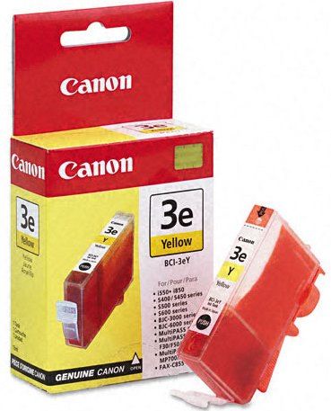 Canon 4482A003 model BCI-3EY Photo Yellow Ink Tank, Inkjet Print Technology, Photo Yellow Print Color, 340 Pages Duty Cycle, Genuine Brand New Original Canon OEM Brand, For use with Canon printers BJC-3000, BJC-3010, BJC-6000, i550, i560, i850, i860, MultiPASS C755, MultiPASS F30, MultiPASS F50, MultiPASS F60, MultiPASS F80, MultiPASS MP700, MultiPASS MP730, S400, S450, S500, S520, S530D, S600, S630, S630 Network and S750, UPC 750845725810 (4482-A003 4482 A003 BCI 3EY BCI3EY BCI3E BCI 3E) 