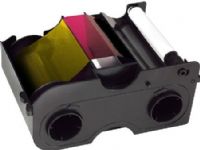 Fargo 45112 YMCFKOK Ribbon Cartridge with Cleaning Roller For use with C30, C30e, DTC400, DTC400e and DTC4000 Card Printers, Thermal Transfer/Dye Sublimation Print Technology, 175 Page Yield, Includes cyan, magenta, yellow, fluorescent, resin black and clear overcoat, UPC 754563451129 (45-112 451-12 045112) 
