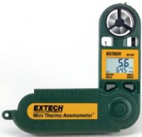 Extech 45158 Mini Thermo-Anemometer with Temperature & Humidity, Dual display of air velocity and relative humidity, Measures RH from 10% to 95%, Measure Dew Point from 32ºF to 122ºF, Fold up protective housing extends to 9" for better reach, Large dual display of air velocity and temperature, UPC 793950451588 (45-158 451-58) 