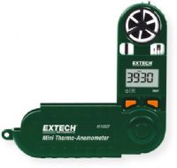 Extech 45168CP Mini Thermo Anemometer with Built in Compass; Pocket sized meter folds up for storage and extends up to 9" when taking measurements; Built in Compass provides wind direction Head Cross Tail Wind calculation and 360 degree readings; Delta T displays Air Temperature minus Dew Point; UPC 793950451687 (45168CP 45168-CP ANEMOMETER-45168CP EXTECH45168CP EXTECH-45168CP EXTECH-45168-CP) 