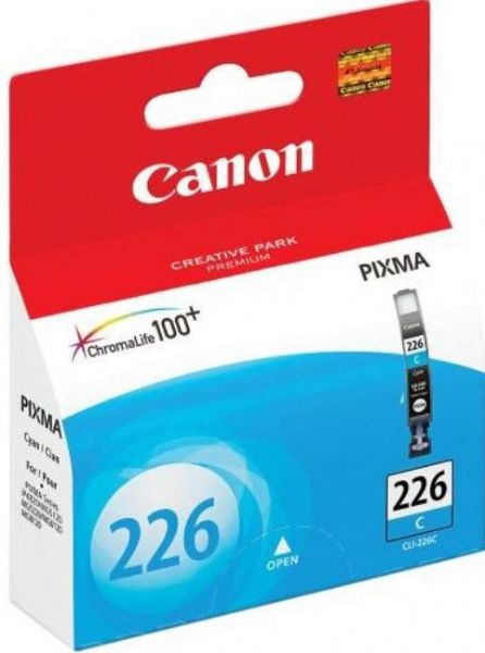 Canon 4547B001 model CLI-226C Cyan Ink Cartridge, Ink-jet Printing Technology, Cyan Color, Canon ChromaLife100+ Cartridge Features, Genuine Brand New Original Canon OEM Brand, For use with PIXMA iP4820, PIXMA iX6520, PIXMA MG5120, PIXMA MG5220 Wireless, PIXMA MG6120 Wireless and PIXMA MG8120 Wireless and PIXMA MX882 Printers (4547B001 4547-B001 4547 B001 CLI226C CLI-226C CLI 226C CLI226 CLI 226 CLI-226)