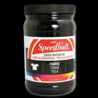 Speedball 4600 Fabric Screen Printing Ink Black; Brilliant colors, including process colors, for use on cotton, polyester, blends, linen, rayon, and other synthetic fibers; NOT for use on nylon; Also works great on paper and cardboard; Wash-fast when properly heat-set; Non-flammable, contains no solvents or offensive smell; AP non-toxic; Conforms to ASTM D-4236; Can be screen printed or painted on with a brush; Archival qualities; UPC 651032046001 (SPEEDBALL4600 SPEEDBALL 4600 SPEEDBALL-4600) 