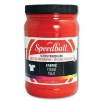 Speedball 4601 Fabric Screen Printing Ink Red; Brilliant colors, including process colors, for use on cotton, polyester, blends, linen, rayon, and other synthetic fibers; NOT for use on nylon; Also works great on paper and cardboard; Wash-fast when properly heat-set; Non-flammable, contains no solvents or offensive smell; AP non-toxic; Conforms to ASTM D-4236; Can be screen printed or painted on with a brush; Archival qualities; UPC 651032046018 (SPEEDBALL4601 SPEEDBALL 4601 SPEEDBALL-4601) 