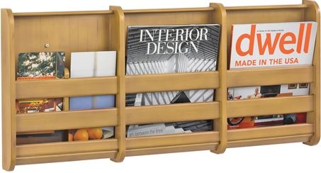 Safco 4620NA Bamboo Magazine Wall Rack 3 Pocket, Natural, 3 Magazine or 6 Pamphlet Compartment Quantity, Optional Divider (for pamphlet size), 3 Divider Quantity, Comes with removable dividers ensuring it can always meet your changing literature needs, Included Mounting Hardware, Dimensions 29