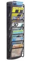 Safco 4643BL Impromptu 7 Pocket Magazine, Black; Heavy-duty steel; Powder coat finish; Seven pocket wall rack to display business forms, corporate literature, etc.; Includes wall mounting hardware; Dimensions 41.5" H x 9.5" W x 5.5" D (4643-BL 4643B 4643 BL) 