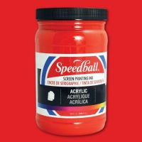 Speedball 4647 Acrylic Screen Printing Ink Dark Red 32oz; Brilliant colors for use on paper, wood, and cardboard; Cleans up easily with water; Non-flammable, contains no solvents; AP non-toxic, conforms to ASTM D-4236; Can be screen printed or painted on with a brush; Archival qualities; 32 oz; Dark Red color; Dimensions 3.62" x 3.62" x 6.12"; Weight 3.23 lbs; UPC 651032046476 (SPEEDBALL4647 SPEEDBALL 4647 SPEEDBALL-4647) 