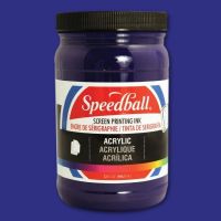Speedball 4650 Acrylic Screen Printing Ink Violet 32oz; Brilliant colors for use on paper, wood, and cardboard; Cleans up easily with water; Non-flammable, contains no solvents; AP non-toxic, conforms to ASTM D-4236; Can be screen printed or painted on with a brush; Archival qualities; 32 oz; Violet color; Dimensions 3.62" x 3.62" x 6.12"; Weight 3.23 lbs; UPC 651032046506 (SPEEDBALL4650 SPEEDBALL 4650 SPEEDBALL-4650) 