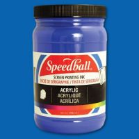 Speedball 4651 Acrylic Screen Printing Ink Ultra Blue 32 oz; Brilliant colors for use on paper, wood, and cardboard; Cleans up easily with water; Non-flammable, contains no solvents; AP non-toxic, conforms to ASTM D-4236; Can be screen printed or painted on with a brush; Archival qualities; 32 oz; Ultra Blue color; Dimensions 3.62" x 3.62" x 6.12"; Weight 3.23 lbs; UPC 651032046513 (SPEEDBALL4651 SPEEDBALL 4651 SPEEDBALL-4651) 