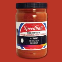 Speedball 4656 Acrylic Screen Printing Ink Brown 32 oz; Brilliant colors for use on paper, wood, and cardboard; Cleans up easily with water; Non-flammable, contains no solvents; AP non-toxic, conforms to ASTM D-4236; Can be screen printed or painted on with a brush; Archival qualities; 32 oz; Brown color; Dimensions 3.62" x 3.62" x 6.12"; Weight 3.23 lbs;  UPC 651032046568 (SPEEDBALL4656 SPEEDBALL 4656 SPEEDBALL-4656) 