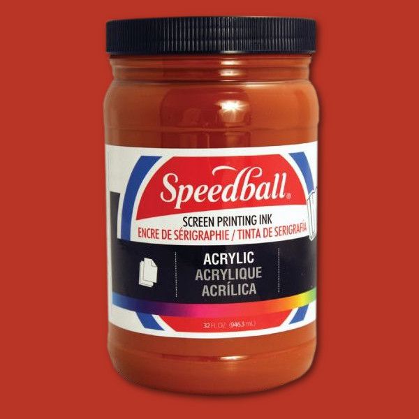 Speedball 4656 Acrylic Screen Printing Ink Brown 32 oz; Brilliant colors for use on paper, wood, and cardboard; Cleans up easily with water; Non-flammable, contains no solvents; AP non-toxic, conforms to ASTM D-4236; Can be screen printed or painted on with a brush; Archival qualities; 32 oz; Brown color; Dimensions 3.62