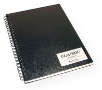 Cachet 471200912 Classic 9 x 12  Black Wirebound Sketch Book; Same great features as the CS Series sketch books, but with a lasting, double-wire binding to ensure pages always lay flat and allows for back-to-back (360 degrees) folding; Made of 70 lb, acid-free drawing paper; Shipping Weight 1.00 lb; Shipping Dimensions 12.00 x 9.00 x 0.75 inches; EAN 9781561527137 (CACHET471200912 CACHET-471200912 CACHET/471200912 DRAWING SKETCHING) 