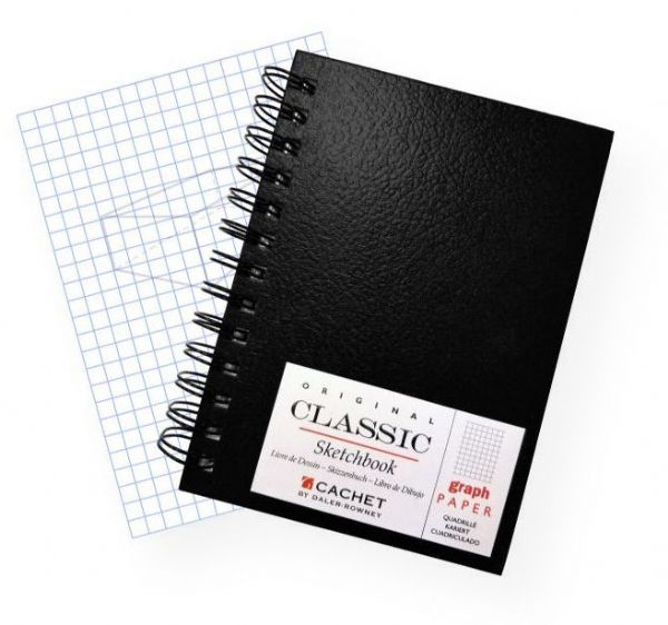 Cachet 471220710 Classic 7 x 10 Graph Sketch Book; Features a gridded surface for additional drawing perspective; 4 x 4 quadrille grid, printed with non-repro blue ink; 70 lb acid-free, 80 sheets; Shipping Weight 1.00 lb; Shipping Dimensions 12.00 x 9.00 x 0.50 inches; EAN 9781561528127 (CACHET471220710 CACHET-471220710 CACHET/471220710  DRAWING SKETCHING)