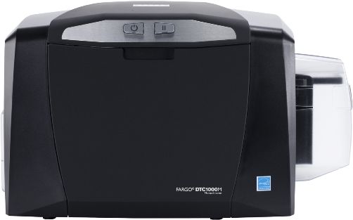Fargo 47220 Model DTC1000M Monochrome Card Printer, Ethernet with internal print server interface, Resolution 300 dpi (11.8 dots/mm), 7 seconds per card (K)/12 seconds per card (KO) Print Speed, 100 cards at 0.030 in (0.762 mm) Input Hopper Card Capacity, 32 MB RAM Memory, UPC 754563472209 (47-220 472-20 DTC-1000M DTC 1000M DTC1000)