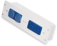 Leviton 47605-DP AC Power Surge Protective Module; White; 120VAC Power Module for Leviton 14", 21”, 28", and 42" Structured Media Centers; Two 15-Amp duplex receptacles; UPC 078477118139 (47605DP 47605 DP 47605-DP 47605-DP-SURGE 47605-DP-PROTECT POWER-47605-DP) 