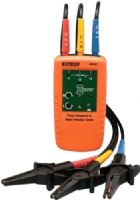Extech 480403 Motor and Phase Rotation Indicator Tester, Indicates rotation direction of the motor, Determine rotation of a motor without contact, Ensures that motor does not get damaged from incorrect wiring, 40 to 600VAC rated test range for testing phase orientation of three phase power sources over 2 to 400Hz frequency range, UPC 793950484036 (480-403 480 403) 