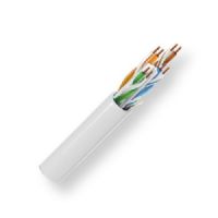BELDEN4813009A1000, Model 4813; 23 AWG, 4-Pair, Horizontal Non-Bonded-Pair CAT6 Enhanced Cable; Plenum-CMP-Rated; White Color; CAT6 Enhanced 600MHz; 4-Bonded-pairs; U/UTP-unshielded; Premise Horizontal cable; 23 AWG solid bare copper conductors; Dual FRPO/FEP insulation; Patented X-spline with ripcord; Flamarrest jacket; UPC 612825153641 (BELDEN4813009A1000 TRANSMISSION CONNECTIVITY CONDUCTORS WIRE) 