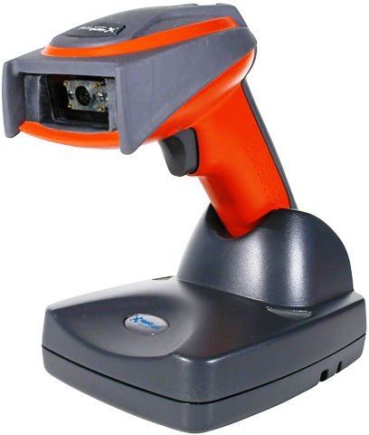 Honeywell 4820ISRE Model 4820i Industrial Cordless Hand-Held Area 2D Imager Scanner Only, Orange, Standard Range, Frequency 2.4 to 2.4835 GHz (ISM Band) Frequency-Hopping Bluetooth v. 1.2, Range 33 ft. (10 m) typical, Data Rates 720 KBps, Illumination 617nm +30nm, Green LED Aimer 526nm +30nm, Image VGA, 752x480 Binary, TIFF, or JPEG output (4820-ISRE 4820I-SRE)