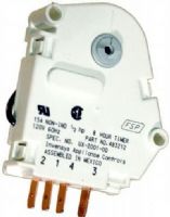 Whirlpool 482493 Refrigerator Defrost Timer, 4 Wire Hook Up, the Terminals are numbered reading Left to Right- 2 1 4 3 & has Flying Lead Wire, Universal Defrost Timer for 8, 10 and 12 hour applications, 120V 60 HZ (482-493 482 493 482493)