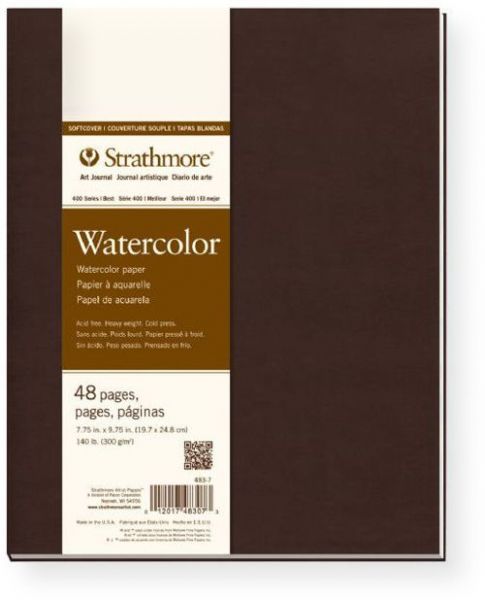 Strathmore 483-7 Soft Cover 400 Series Watercolor Journal; Size 7.75
