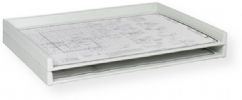 Safco 4899 Giant Stack Tray for 30 x 42 Documents, White, 300 lbs. Weight Capacity, Trays have a 40 lb. load capacity, Compartment Size 42 1/2" w x 32 1/2" d x 2" h, Stackable Up to 5 Feet High, Get durability with frugality, Perfect for storing your flat files, Easily stackable, you can add another tray for a new project, or to sort documents for one project, UPC 073555489903 (SAFCO4899 SAFCO-4899)  